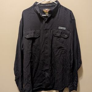 Harley-Davidson Black Casual Button Down Shirt